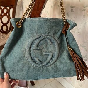 Gucci Soho Blue DenimTote Bag